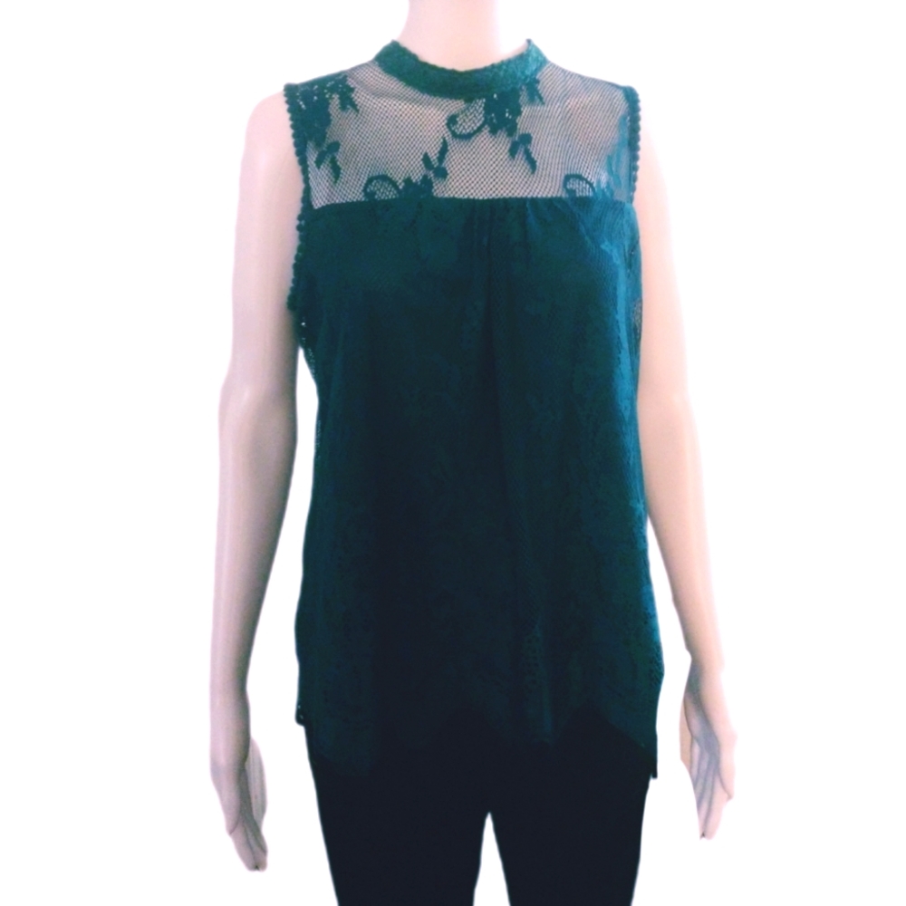 Women's Sheer Sleeveless Blouse